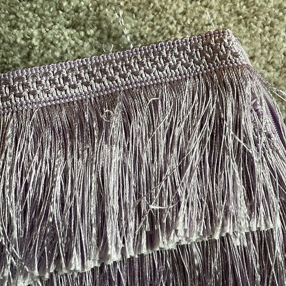 Purple Fringe Mini Skirt - Picture 5 of 8